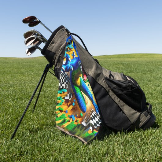 Lizard Dinosaur Golfhandtuch (Gras)