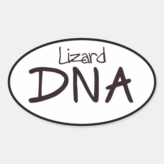 Lizard DNA Euro Oval Aufkleber Decal (Vorderseite)
