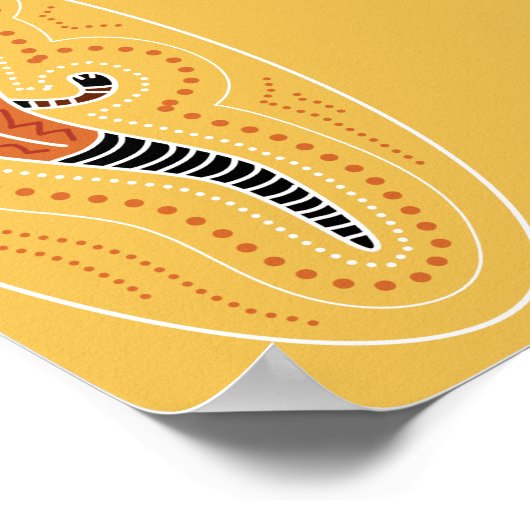 Lizard Dotted Design Poster (Ecke)