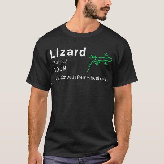 Lizard eine Schlange mit Vier-Rad-Antrieb Lizard T-Shirt (Vorderseite)