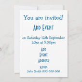 Lizard entwirft jeden Fall Einladung (Rückseite)