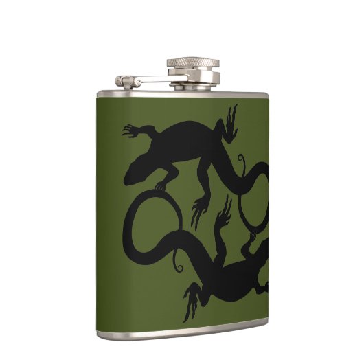 Lizard Flask Custom Reptile Lizard Art Drink Flask Flachmann (Rechts)