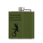 Lizard Flask Custom Reptile Lizard Art Drink Flask Flachmann (Rückseite)