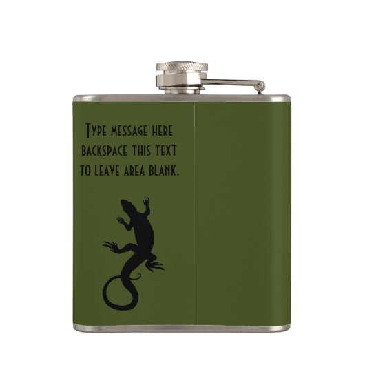 Lizard Flask Custom Reptile Lizard Art Drink Flask Flachmann (Rückseite)