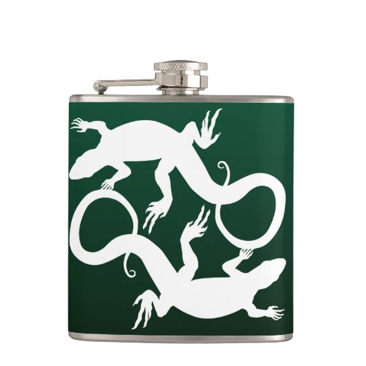 Lizard Flask Custom Reptile Lizard Art Drink Flask Flachmann (Vorderseite)