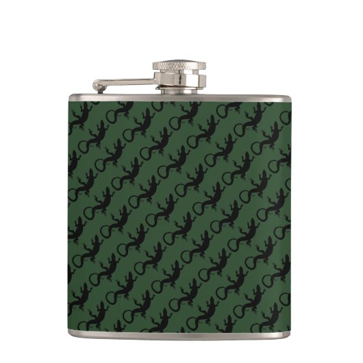 Lizard Flask Custom Reptile Lizard Art Drink Flask Flachmann (Vorderseite)
