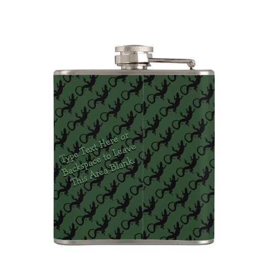 Lizard Flask Custom Reptile Lizard Art Drink Flask Flachmann (Rückseite)