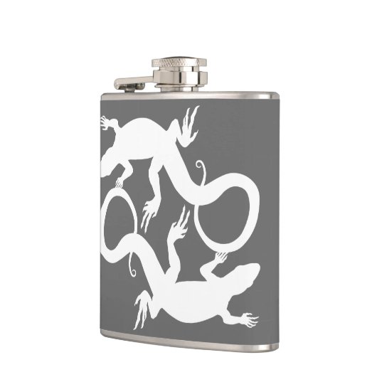 Lizard Flask Custom Reptile Lizard Art Drink Flask Flachmann (Links)