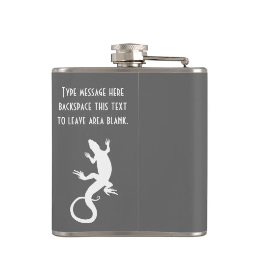 Lizard Flask Custom Reptile Lizard Art Drink Flask Flachmann (Rückseite)