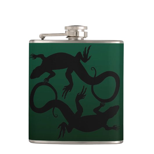 Lizard Flask Custom Reptile Lizard Art Drink Flask Flachmann (Vorderseite)