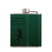 Lizard Flask Custom Reptile Lizard Art Drink Flask Flachmann (Rückseite)