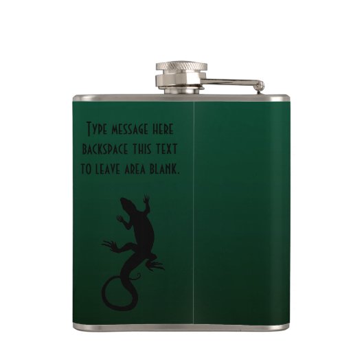 Lizard Flask Custom Reptile Lizard Art Drink Flask Flachmann (Rückseite)