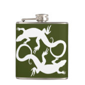 Lizard Flask Custom Reptile Lizard Art Drink Flask Flachmann (Vorderseite)