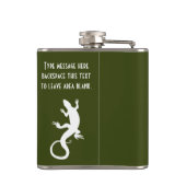 Lizard Flask Custom Reptile Lizard Art Drink Flask Flachmann (Rückseite)