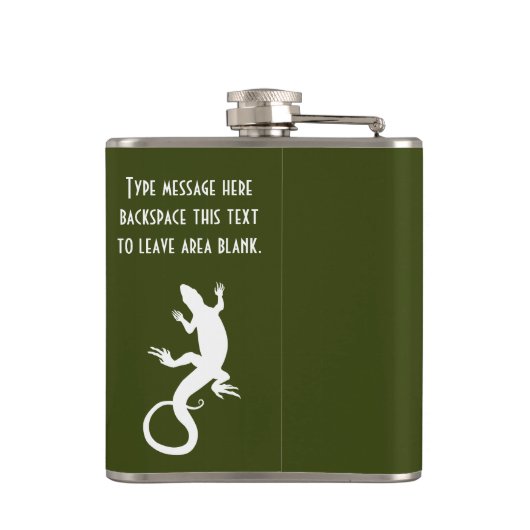 Lizard Flask Custom Reptile Lizard Art Drink Flask Flachmann (Rückseite)