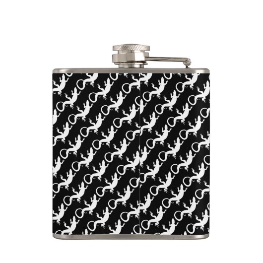 Lizard Flask Custom Reptile Lizard Art Drink Flask Flachmann (Rückseite)
