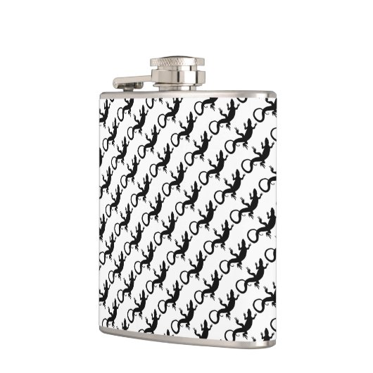 Lizard Flask Geschenke Reptile Lizard Art Drink Fl Flachmann (Links)