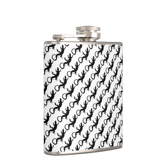 Lizard Flask Geschenke Reptile Lizard Art Drink Fl Flachmann (Rechts)