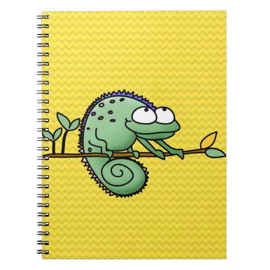 Lizard Funny Cartoon Illustration Notizblock (Vorderseite)
