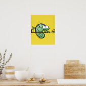 Lizard Funny Cartoon Illustration Poster (Küche)