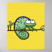 Lizard Funny Cartoon Illustration Poster (Vorne)