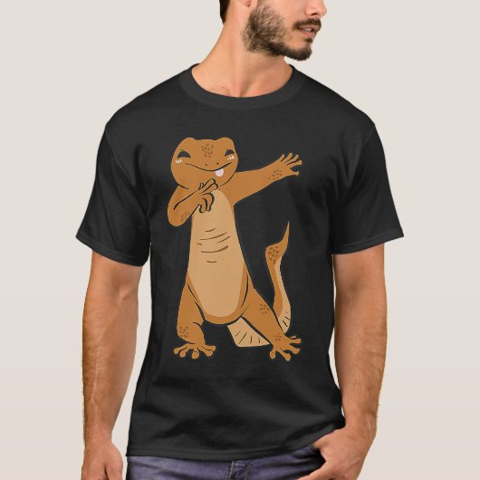 lizard gecko dabbing reptile dab T-Shirt (Vorderseite)
