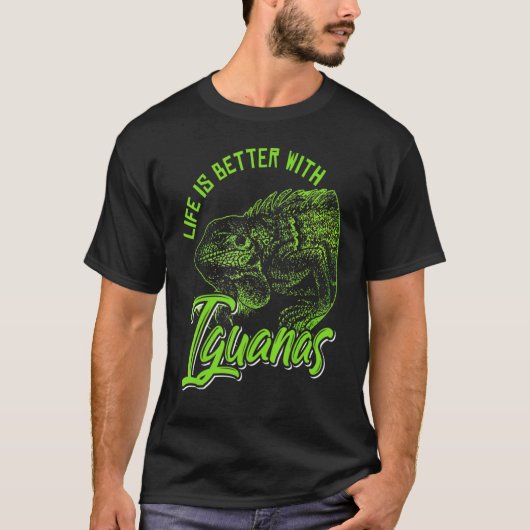 Lizard Gecko mit meiner Iguana T-Shirt (Vorderseite)