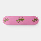 LIZARD GECKO PINK SKATEBOARD DECK (Horizontal)