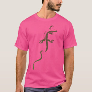 Lizard Geko Art Animal Motif Salamander Print T-Shirt