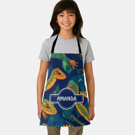 Lizard Geometric Personalisiertes Muster Schürze (Insitu)