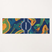 Lizard Geometric Personalisiertes Muster Yogamatte (Vorderseite (Horizontal))