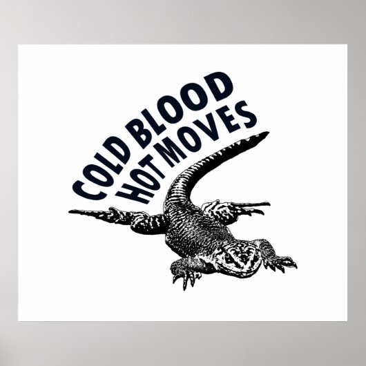 Lizard-Grafik mit sarkastischer Phase Poster (Vorne)