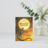 Lizard hält die Sonne stylish Visitenkarte (Stehend Vorderseite)