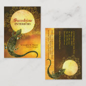 Lizard hält die Sonne stylish Visitenkarte (Vorne/Hinten)