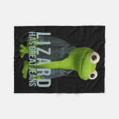 Lizard hat große Jeans Funny Retro Denim Meme Humo Fleecedecke (Vorderseite (Horizontal))