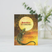 Lizard Holding the Sun Business Werbeaktion Postkarte (Stehend Vorderseite)