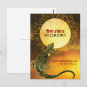 Lizard Holding the Sun Business Werbeaktion Postkarte (Vorne/Hinten)