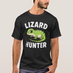 Lizard Hunter Funny Niedlich Gecko Boys Girls Kind T-Shirt