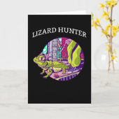Lizard Hunter Green Gecko Iguana Gekko Men Lizard Karte (Gelbe Blume)