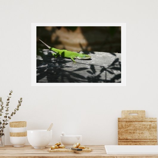 Lizard im Scrapwood Poster (Küche)