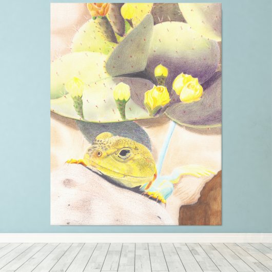 Lizard in der Wüste Leinwanddruck (Insitu (Holzboden))