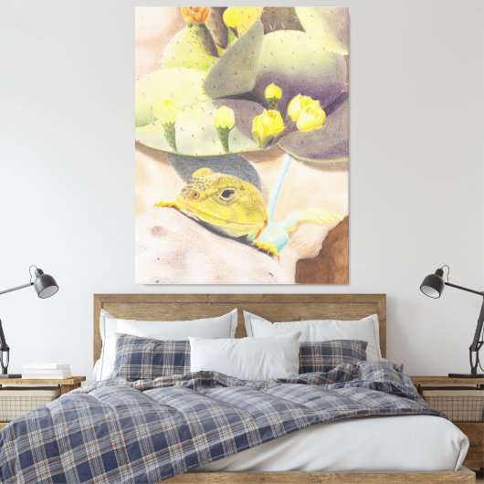 Lizard in der Wüste Leinwanddruck (Insitu (Schlafzimmer))