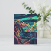 Lizard in einem Van Postkarte (Stehend Vorderseite)