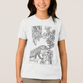 Lizard in Fantasy Landschaftsfarbe Tri-Blend Shirt (Vorderseite)