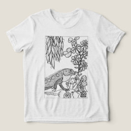 Lizard in Fantasy Landschaftsfarbe Tri-Blend Shirt