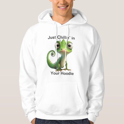 Lizard in My Hoodie - Cooles Pocket Reptile Design (Vorderseite)