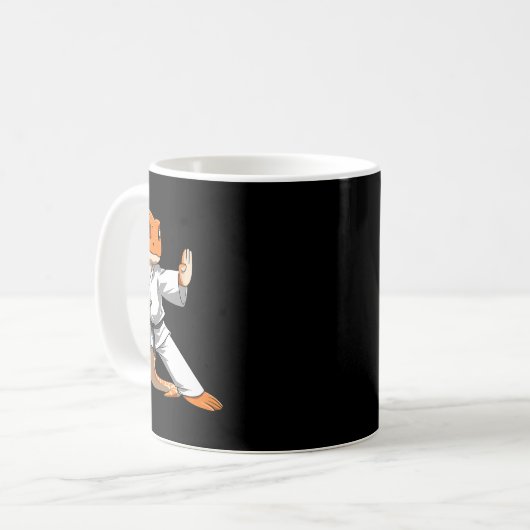 Lizard Karate Bartded Dragon Eigentümer Bartded Dr Kaffeetasse (Vorderseite Links)