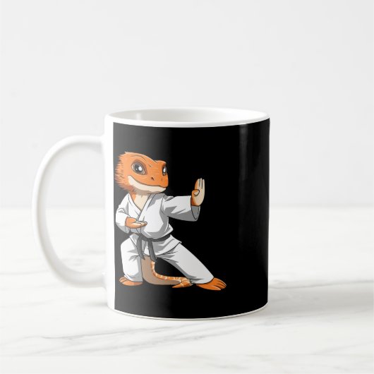 Lizard Karate Bartded Dragon Eigentümer Bartded Dr Kaffeetasse (Links)