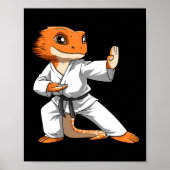 Lizard Karate Bartded Dragon Eigentümer Bartded Dr Poster (Vorne)