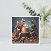 Lizard-Karte, Party, Reptiliengeburt Einladung (Stehend Vorderseite)